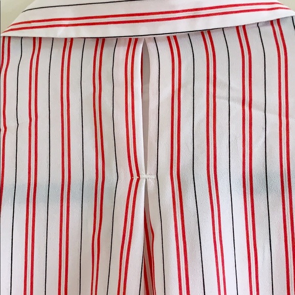 Zac & Rachel Shangri Stripe Button Down Red Small - Picture 6 of 8